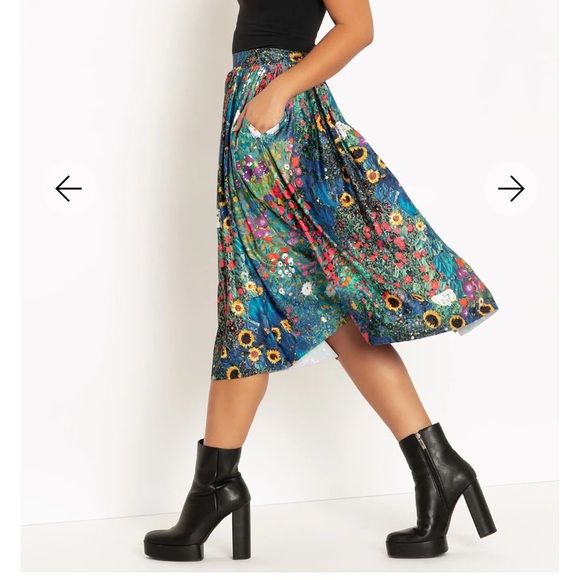 Blackmilk KLIMT COLLAGE SLINKY POCKET SKIRT Size Medium NWOT - Picture 3 of 7